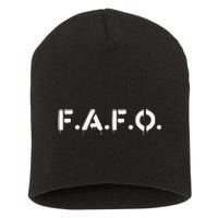 Fafo Find Out Funny Short Acrylic Beanie