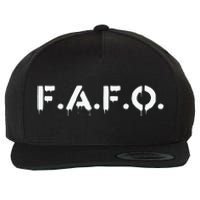 Fafo Find Out Funny Wool Snapback Cap