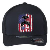 Funny Fourth Of July Patriotic American Flag 4th Of July Flexfit Unipanel Trucker Cap