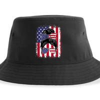 Funny Fourth Of July Patriotic American Flag 4th Of July Sustainable Bucket Hat