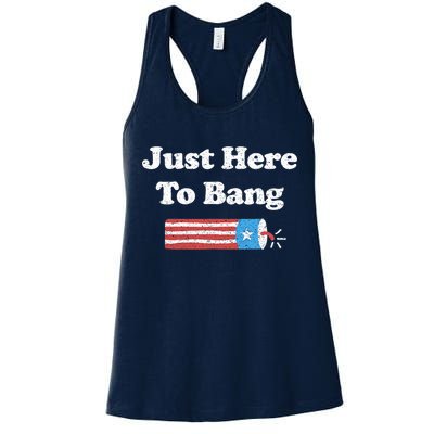 Funny Fourth Of July 4th Of July I'm Just Here To Bang Womens Tank Top