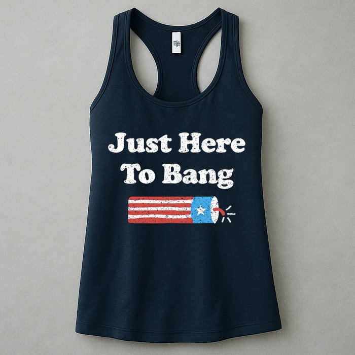 Funny Fourth Of July 4th Of July I'm Just Here To Bang Womens Tank Top
