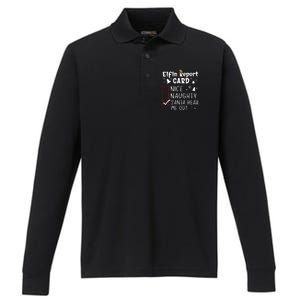 Funny Family Outfits Saying Christmas Nice Naughty Xmas List Gift Performance Long Sleeve Polo