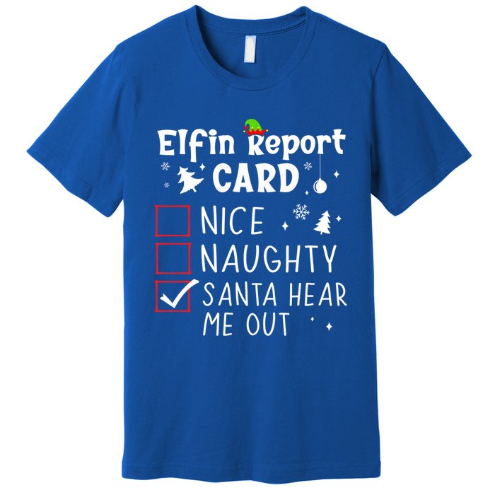 Funny Family Outfits Saying Christmas Nice Naughty Xmas List Gift Premium T-Shirt