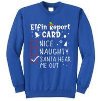 Funny Family Outfits Saying Christmas Nice Naughty Xmas List Gift Tall Sweatshirt