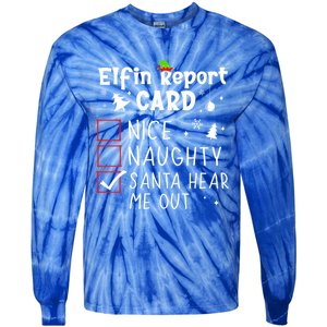 Funny Family Outfits Saying Christmas Nice Naughty Xmas List Gift Tie-Dye Long Sleeve Shirt