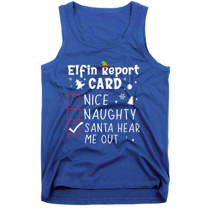 Funny Family Outfits Saying Christmas Nice Naughty Xmas List Gift Tank Top