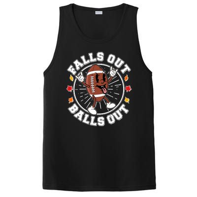 Funny Falls Out Balls Out Football Fall Season Sports Fan PosiCharge Competitor Tank