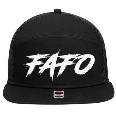 FAFO Find Out 7 Panel Mesh Trucker Snapback Hat