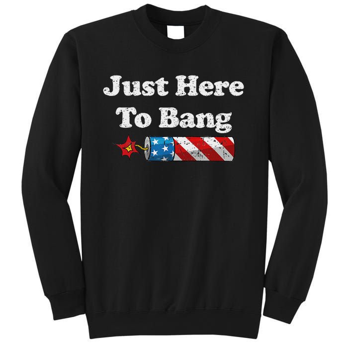 Funny Fourth Of July 4th Of July IM Just Here To Bang Sweatshirt