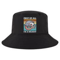 Funny First Of All Im A Delight Screaming Opossum Cool Comfort Performance Bucket Hat