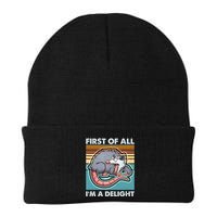 Funny First Of All Im A Delight Screaming Opossum Beanie