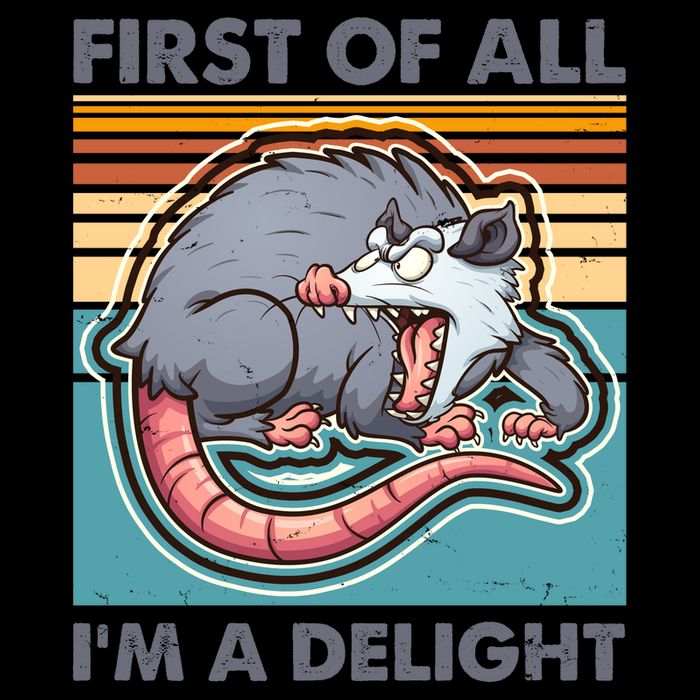Funny First Of All Im A Delight Screaming Opossum 16oz Travel Tumbler