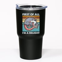Funny First Of All Im A Delight Screaming Opossum Tumbler