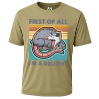 Funny First Of All Im A Delight Screaming Opossum Performance Shirt
