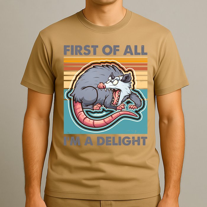 Funny First Of All Im A Delight Screaming Opossum T-Shirt