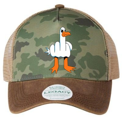 Funny Finger Of Disagree Swan Legacy Tie Dye Trucker Hat