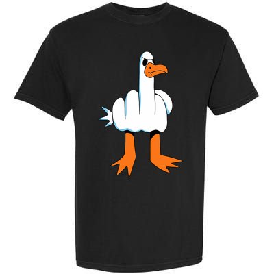 Funny Finger Of Disagree Swan Garment-Dyed Heavyweight T-Shirt
