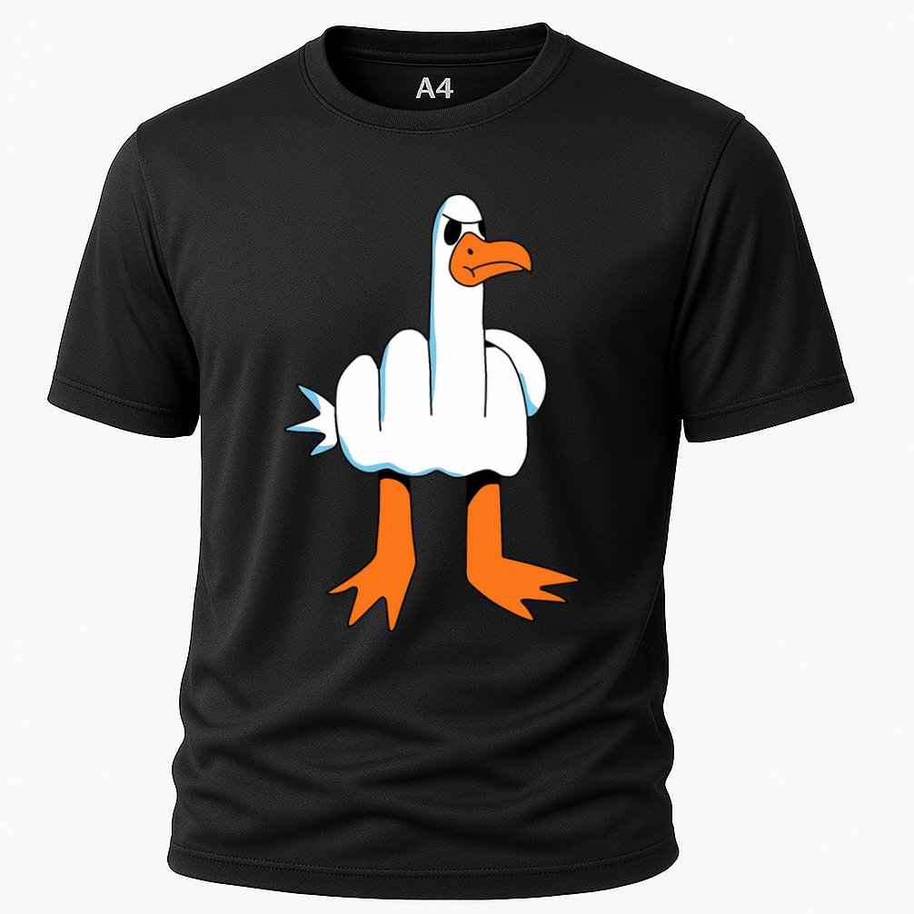 Funny Finger Of Disagree Swan Performance Shirt