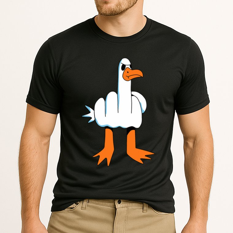 Funny Finger Of Disagree Swan Performance Shirt