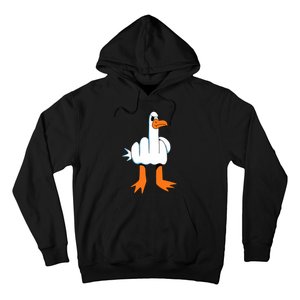 Funny Finger Of Disagree Swan Hoodie