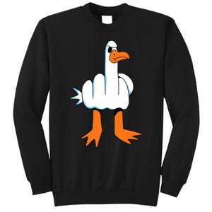 Funny Finger Of Disagree Swan Sweatshirt