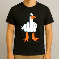 Funny Finger Of Disagree Swan T-Shirt
