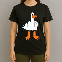 Funny Finger Of Disagree Swan T-Shirt