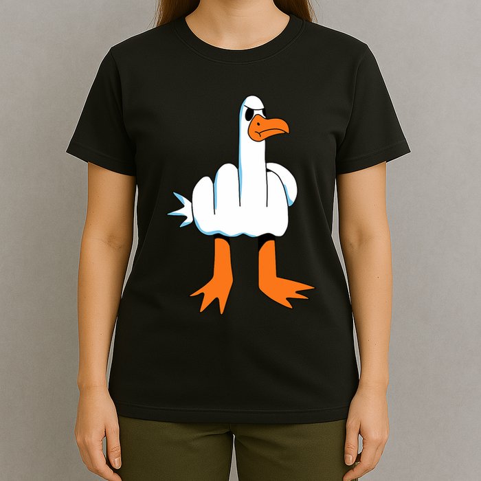 Funny Finger Of Disagree Swan T-Shirt