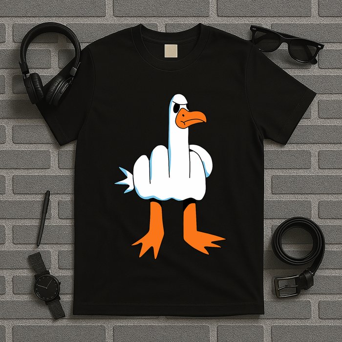 Funny Finger Of Disagree Swan T-Shirt