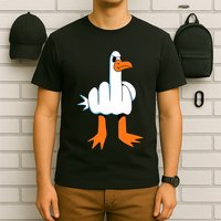 Funny Finger Of Disagree Swan T-Shirt