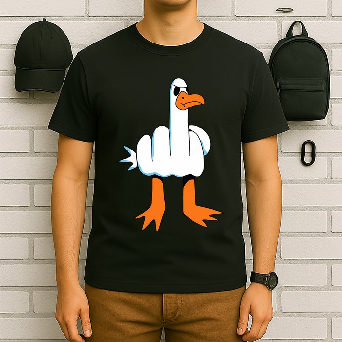 Funny Finger Of Disagree Swan T-Shirt