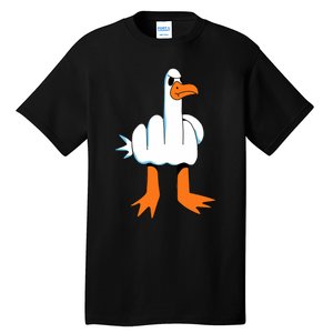 Funny Finger Of Disagree Swan Tall T-Shirt