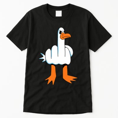 Funny Finger Of Disagree Swan Tall T-Shirt