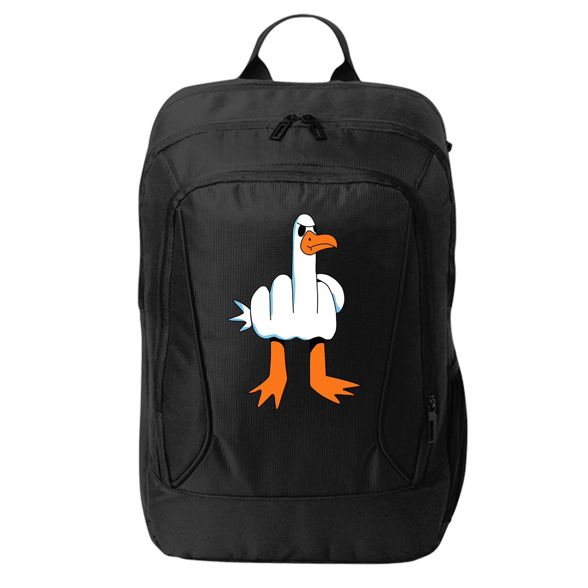 Funny Finger Of Disagree Swan City Backpack