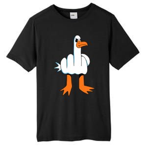 Funny Finger Of Disagree Swan Tall Fusion ChromaSoft Performance T-Shirt