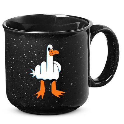 Funny Finger Of Disagree Swan 15oz Campfire Ceramic Mug