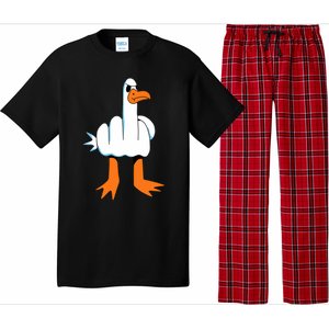 Funny Finger Of Disagree Swan Pajama Set