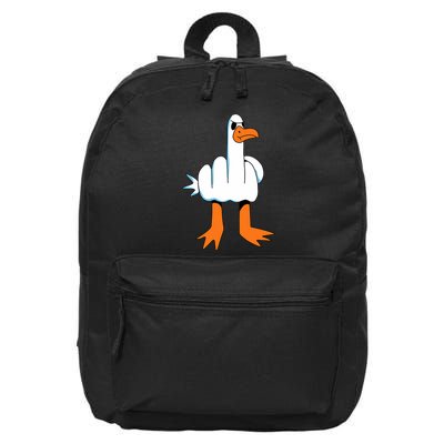 Funny Finger Of Disagree Swan 16 in Basic Backpack