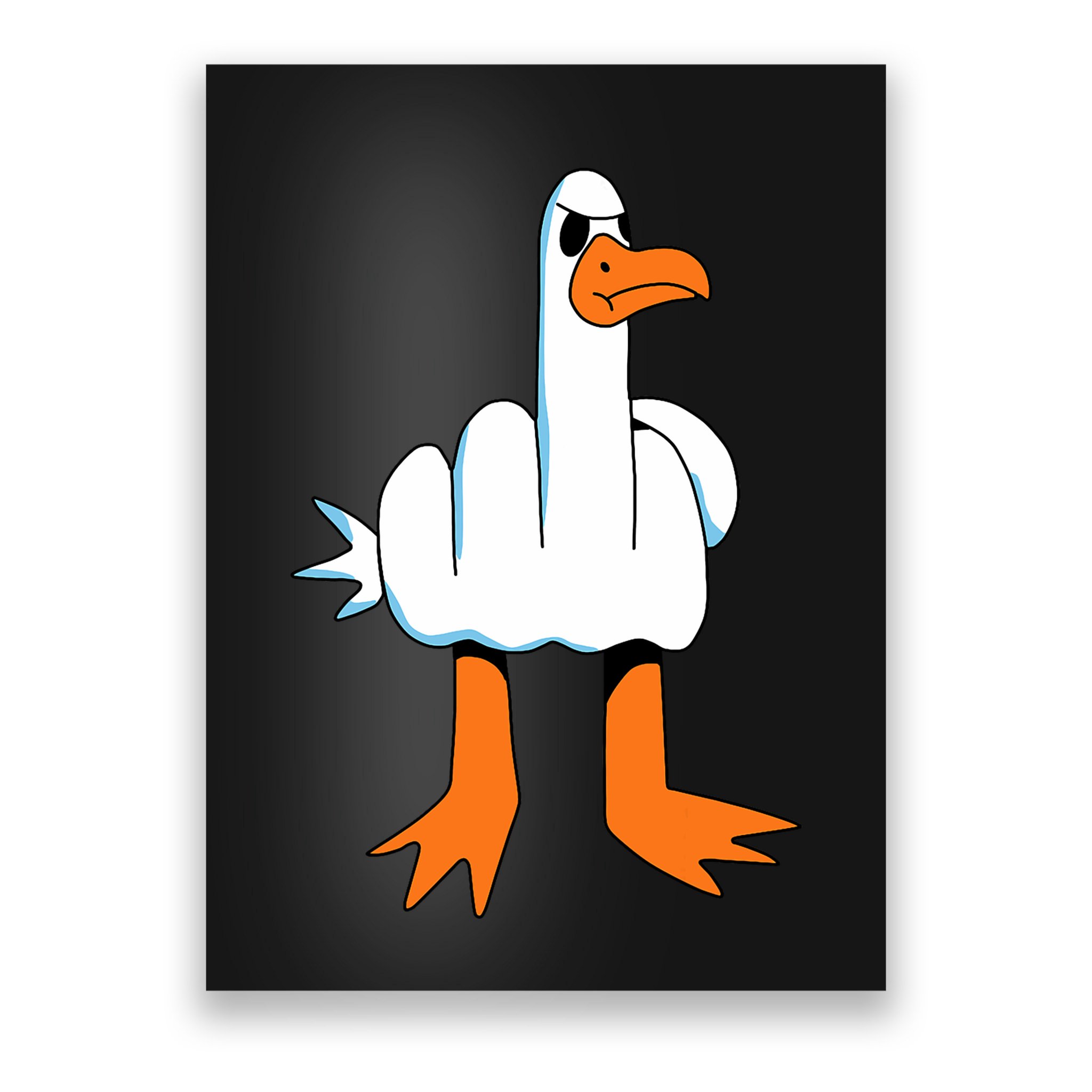 Funny Finger Of Disagree Swan Poster