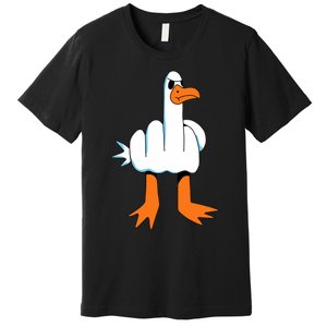 Funny Finger Of Disagree Swan Premium T-Shirt