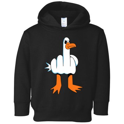 Funny Finger Of Disagree Swan Toddler Hoodie