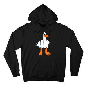 Funny Finger Of Disagree Swan Tall Hoodie