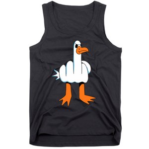 Funny Finger Of Disagree Swan Tank Top