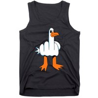 Funny Finger Of Disagree Swan Tank Top