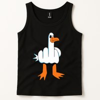 Funny Finger Of Disagree Swan Tank Top