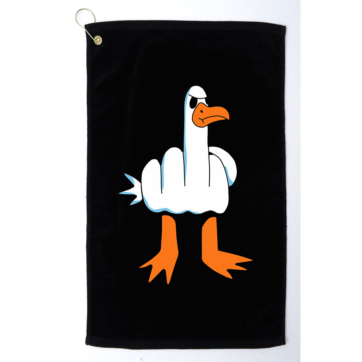 Funny Finger Of Disagree Swan Golf Towel