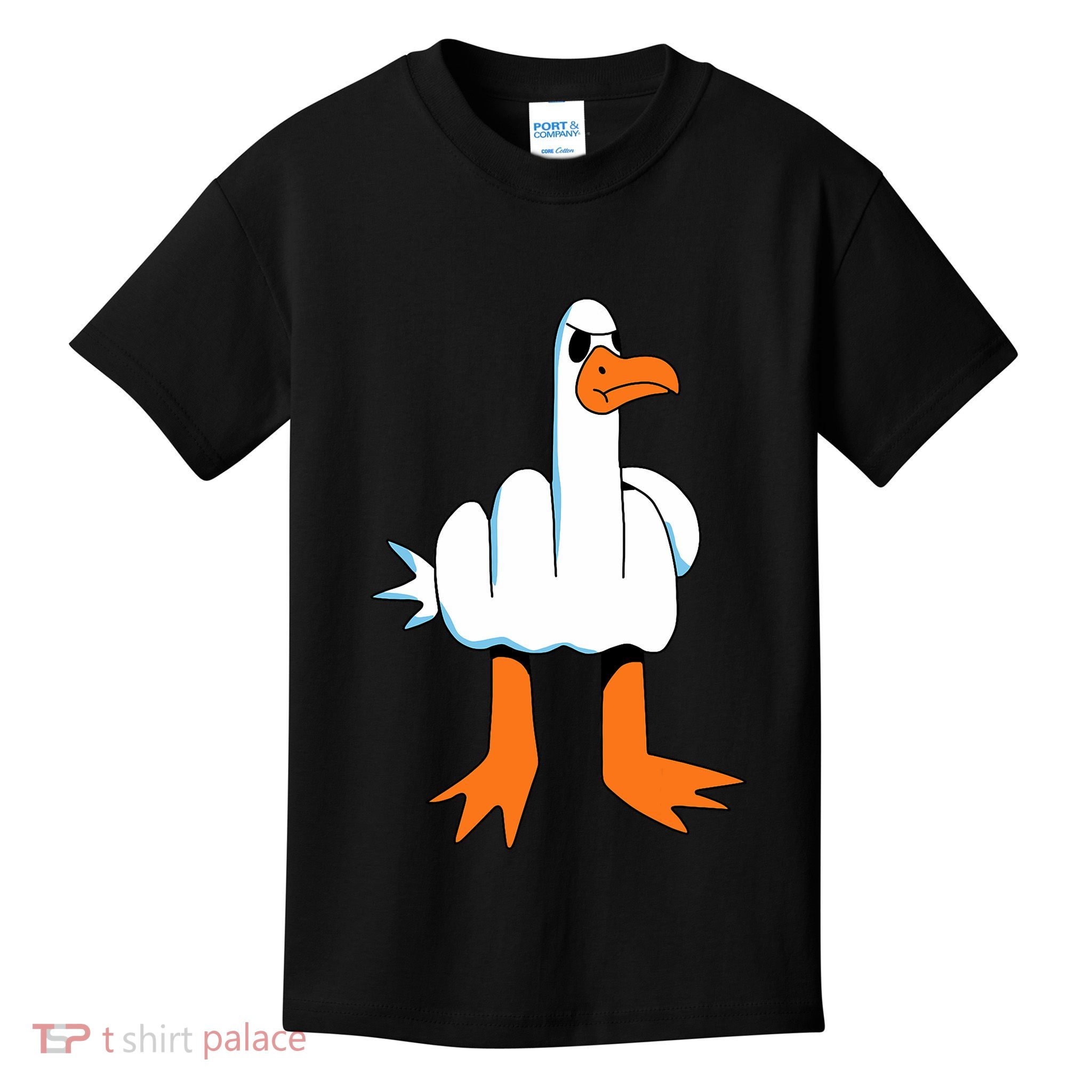 Funny Finger Of Disagree Swan Kids T-Shirt