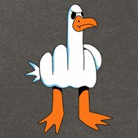 Funny Finger Of Disagree Swan Cotton Canvas Backpack