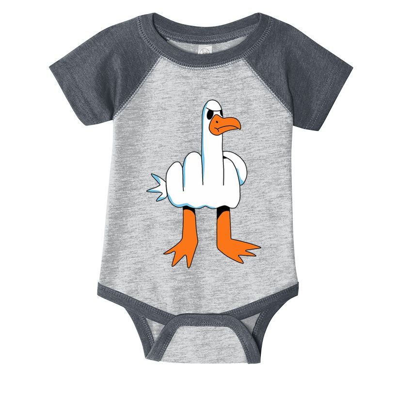 Funny Finger Of Disagree Swan Infant Baby Jersey Bodysuit